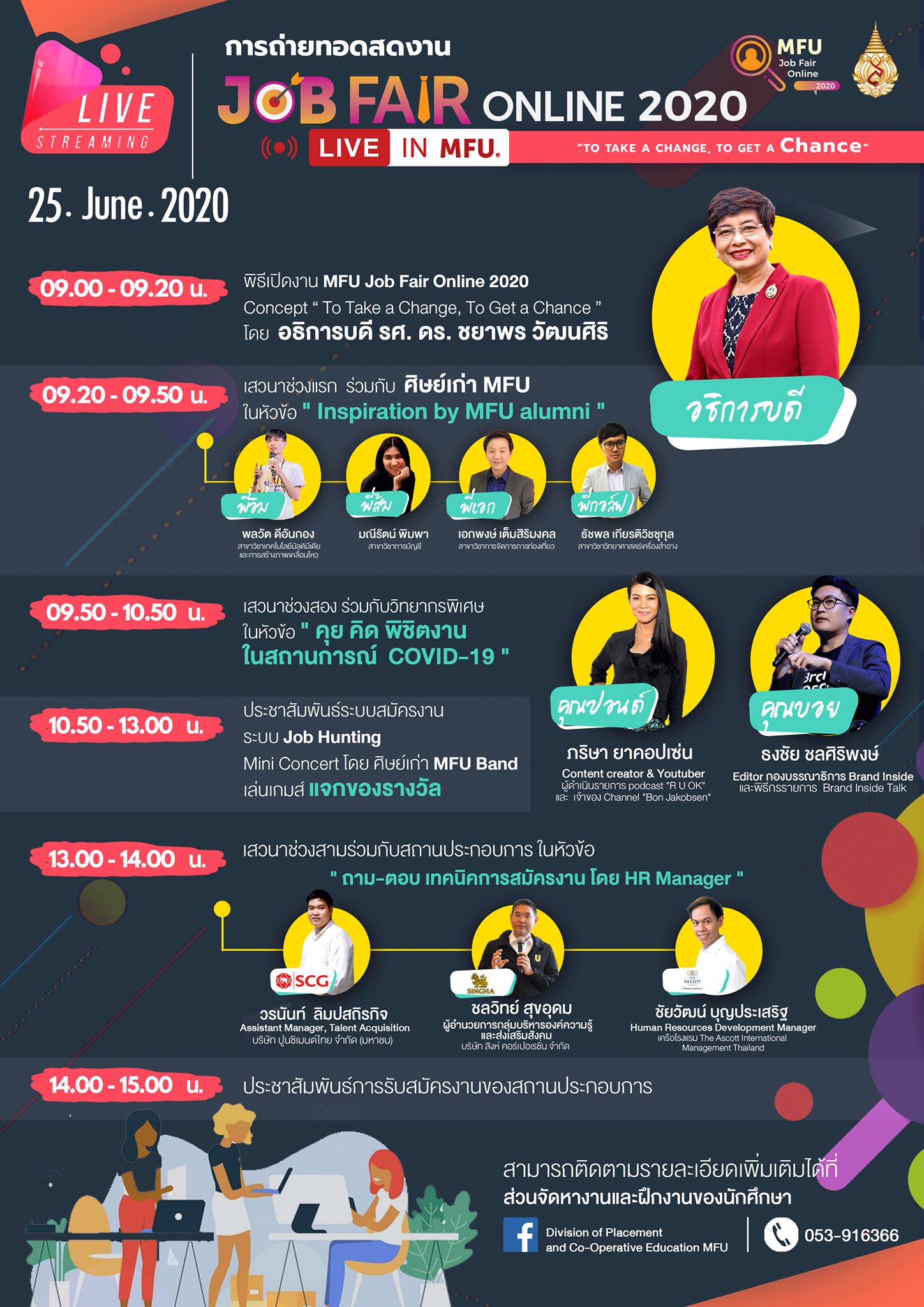 Job Fair Online 2020 Live in MFU